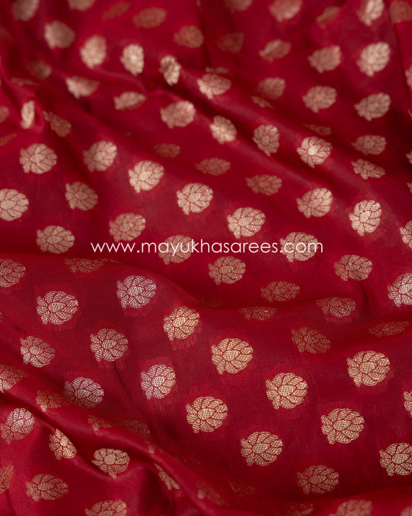 Maroon Bliss: Banarasi Kora Saree With Paithani Border And Blouse