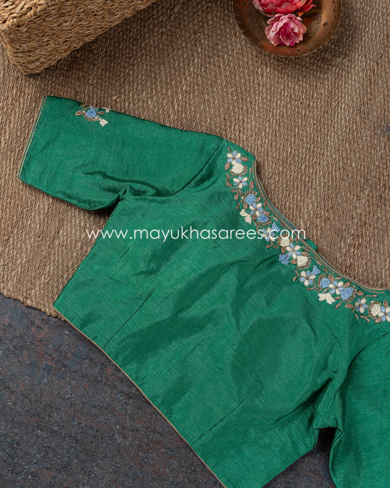 Ombre Hues Silk Saree Set - Green And Light Green