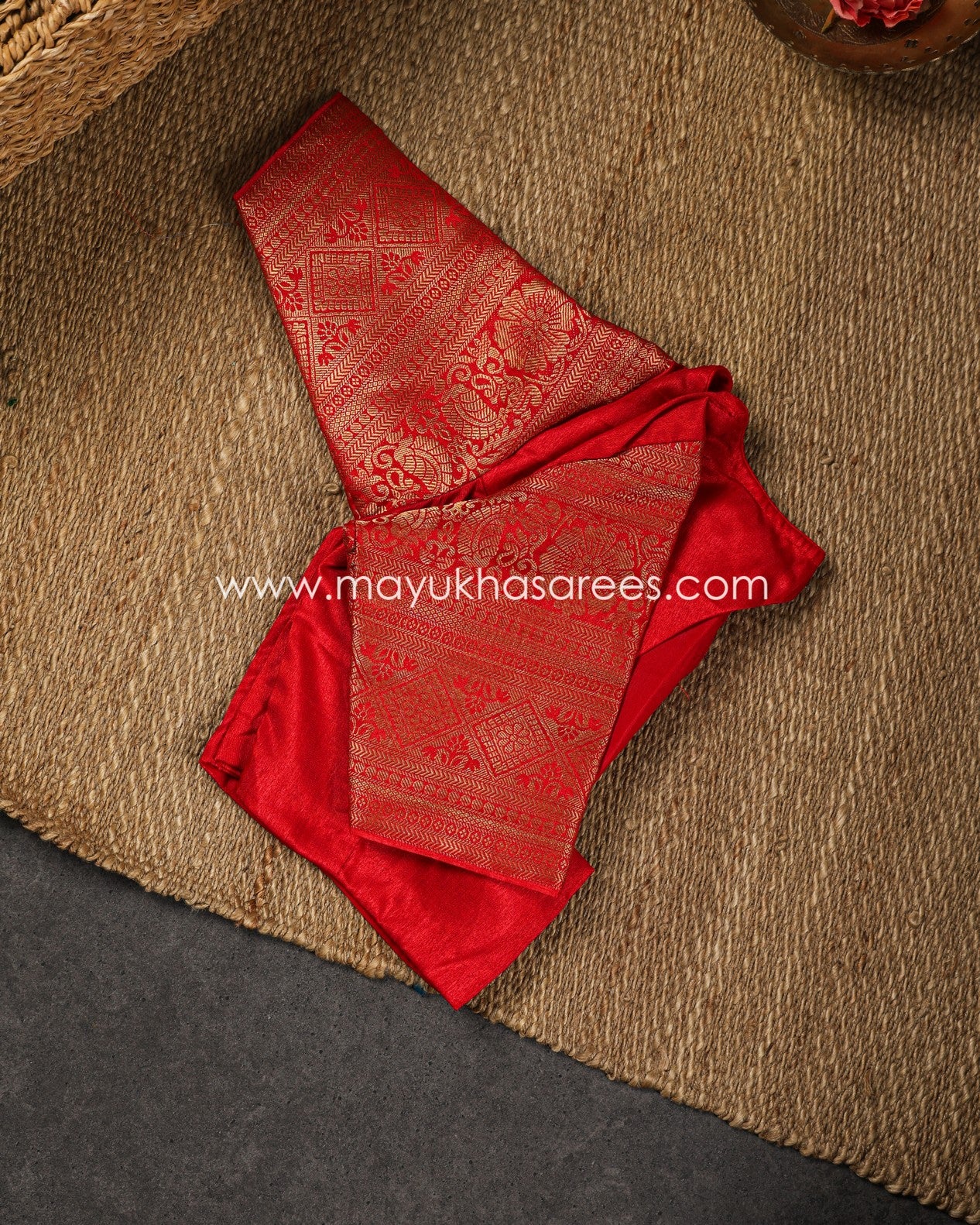 Kalamkari Prints on Munga Silk with Kanchipuram Borders and Stitched Blouse in Size 38 44