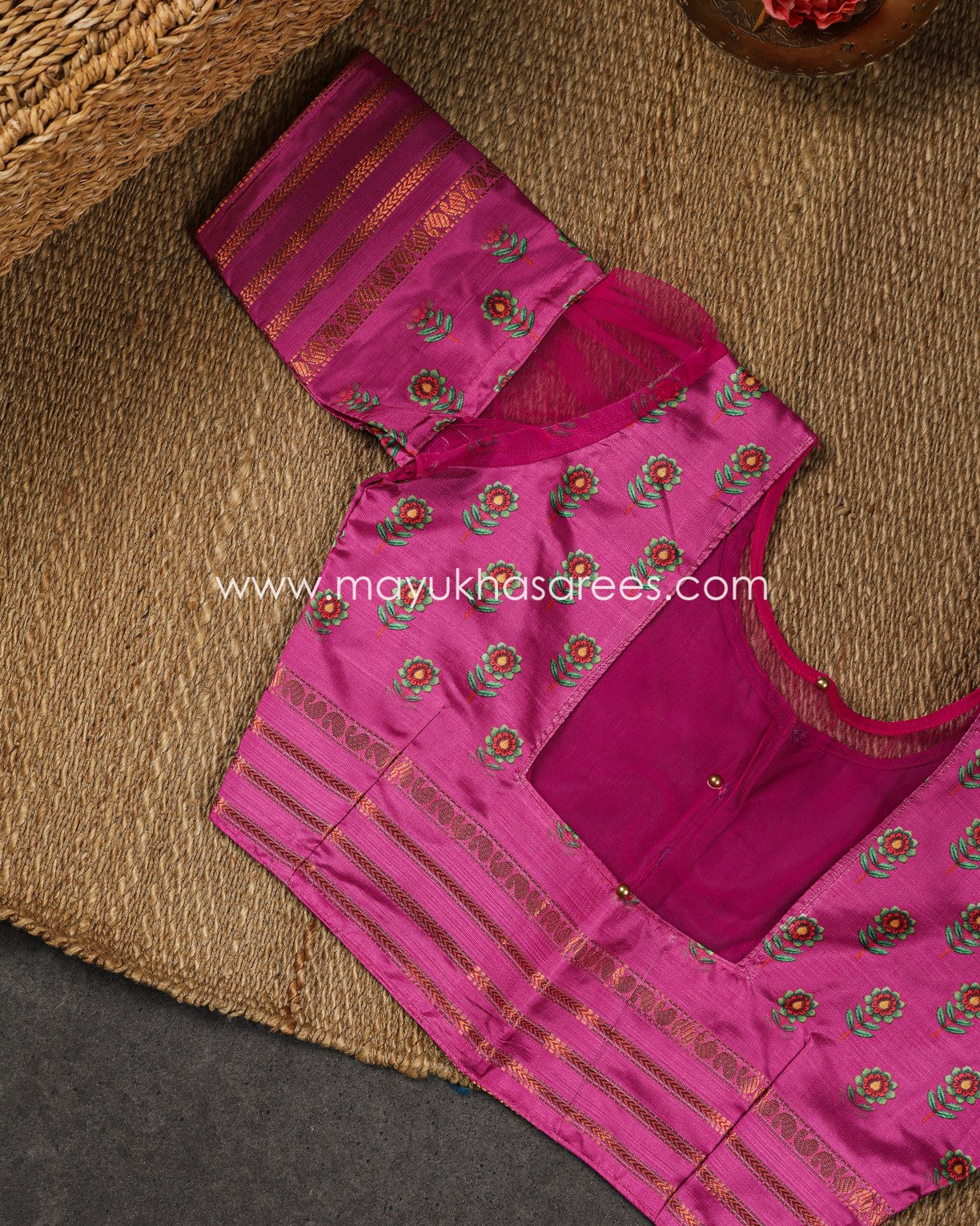 Beige & Pink Dola Silk Saree with Floral kalamkari and Pichwai Printed Saree with Blouse 38 44