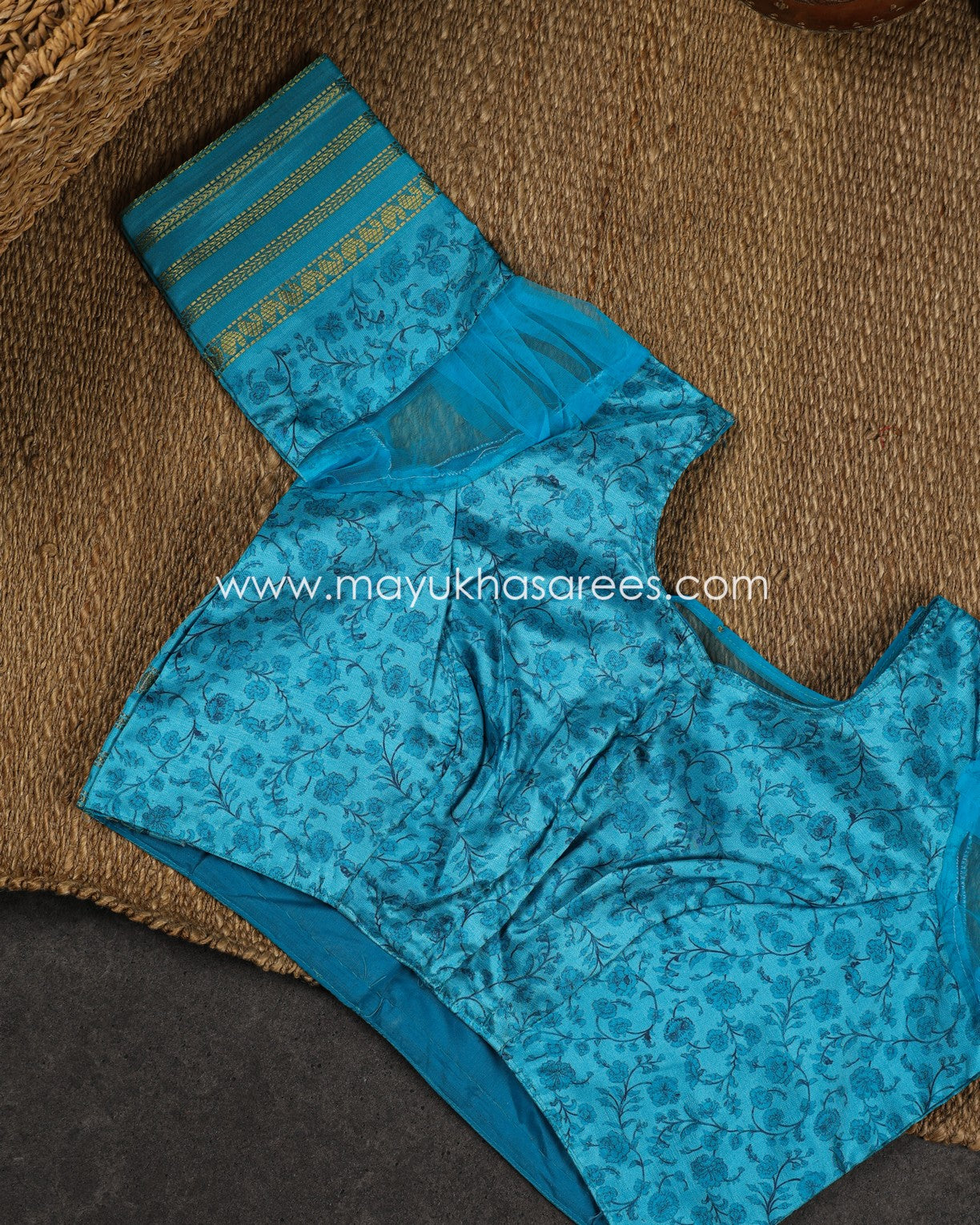 Pastel Pink & Blue Dola Silk with Floral kalamkari and Pichwai Printed Saree with Blouse 38 44