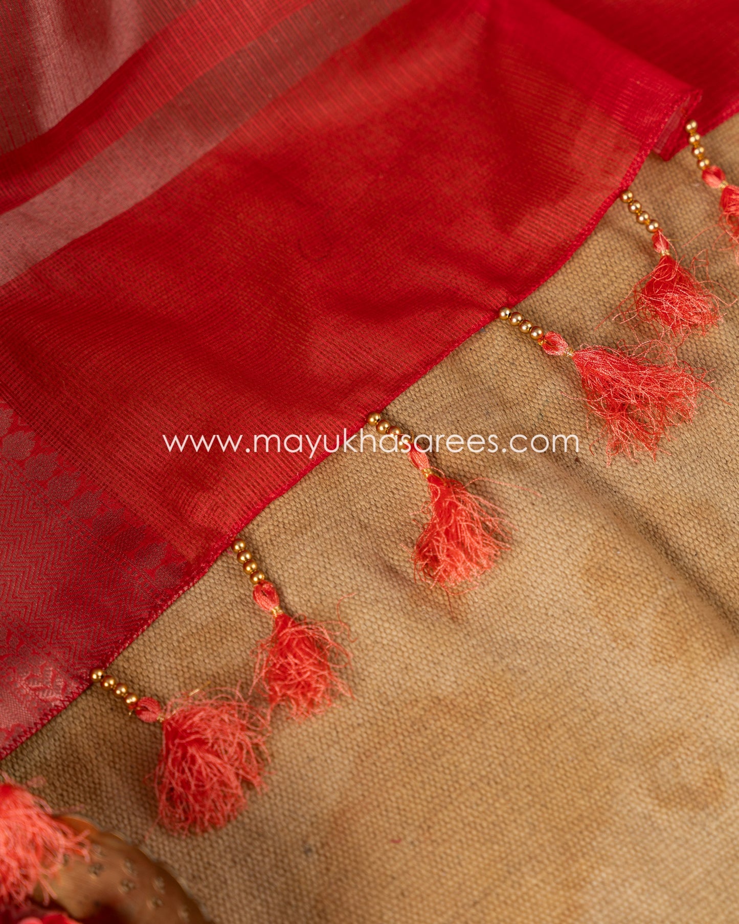 Purple & Red Light weight Lotus Printed Kota silk sarees with Banarasi Borders and Floral Printed Blouse in Size 38 44