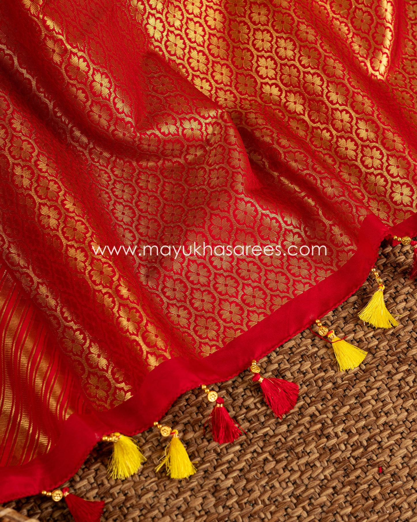 Saffron Dreams: Powerloom Kanchipuram Saree With Brocade Weaving, Free Shipping! And Stitched Blouse In Size 38-50