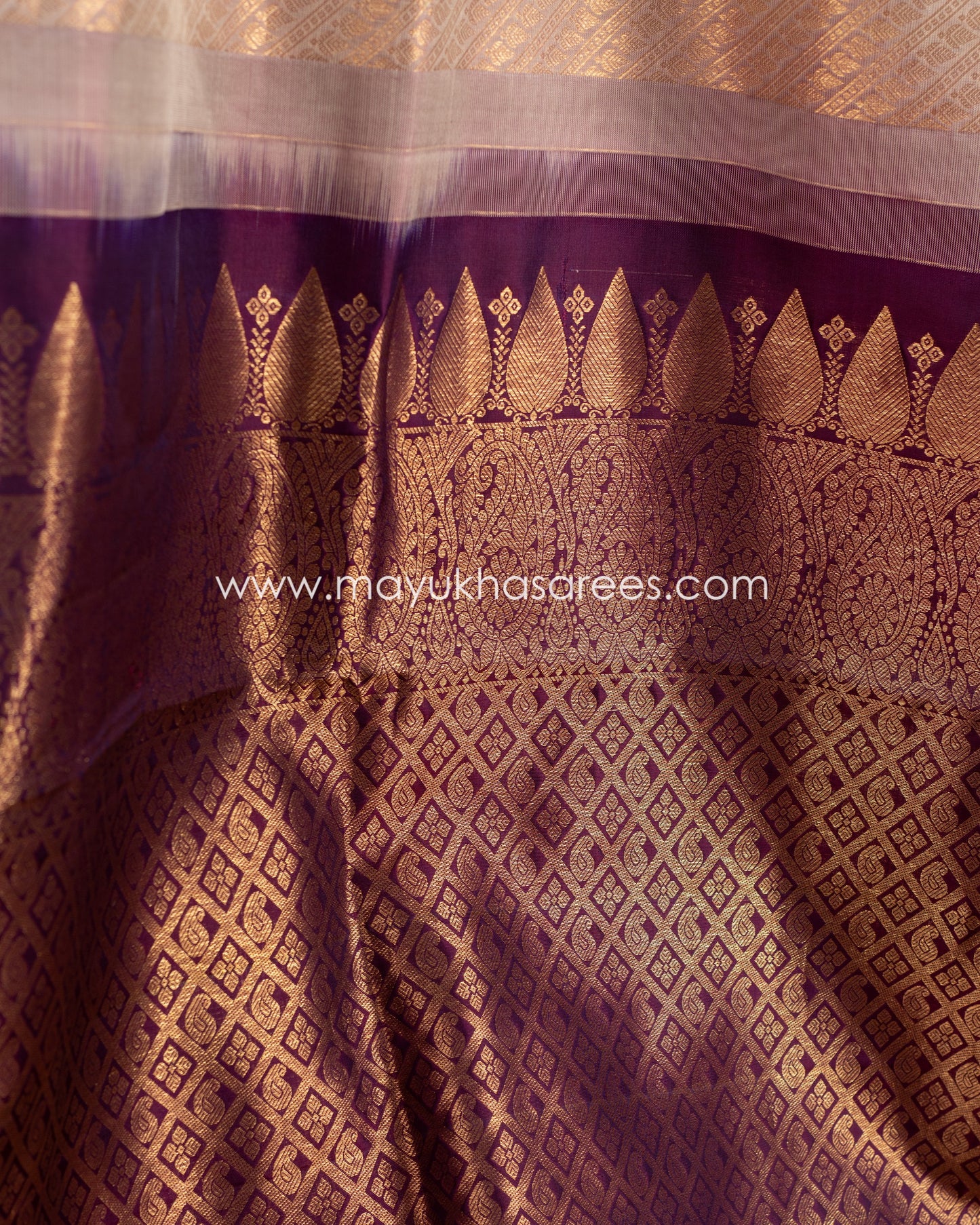 Royal Tapestry: Brocade Gadwal Weaving Saree, Free Shipping! And Stitched Blouse In Size 38-52
