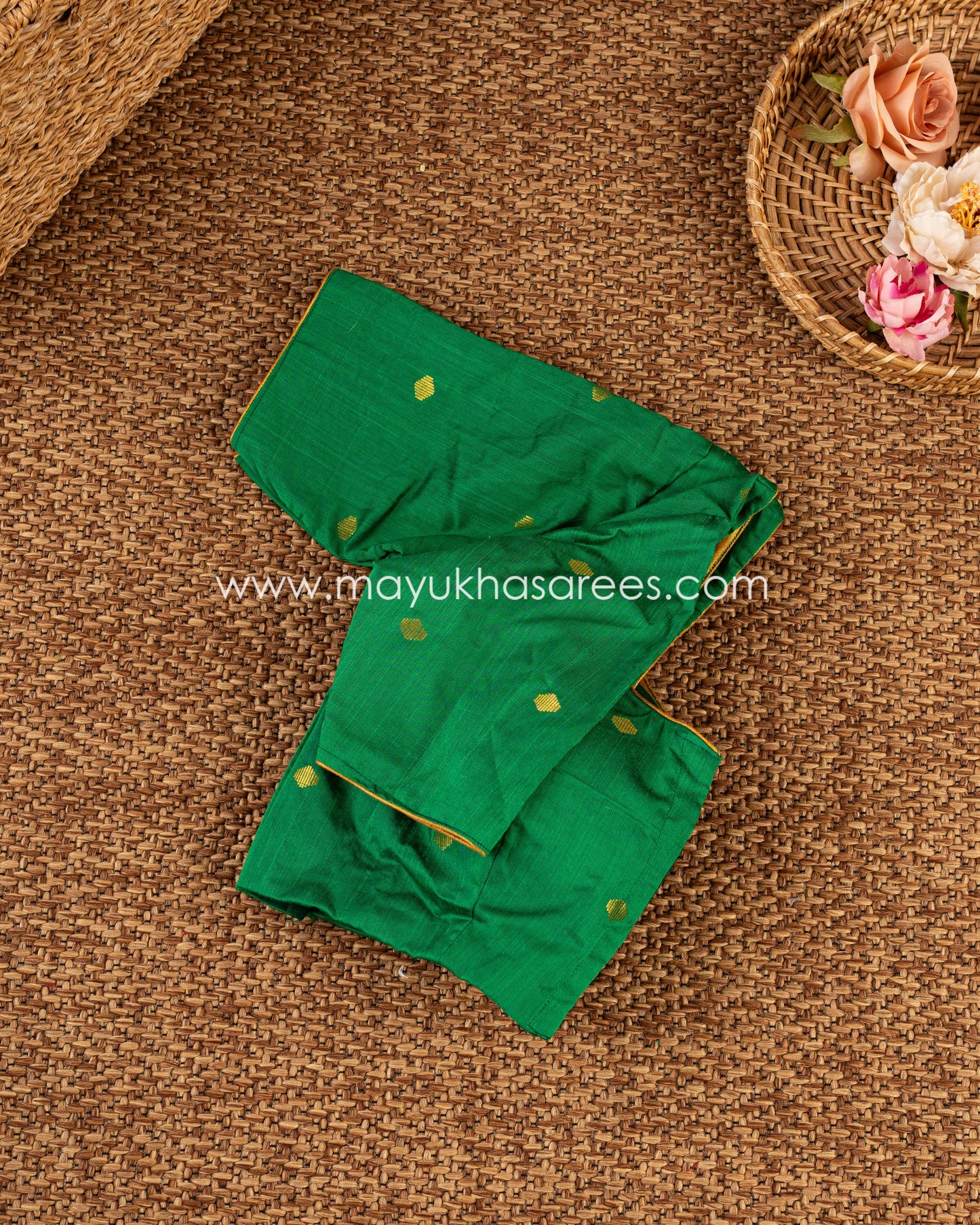 Blossom Harmony: Pure Organza Saree, Floral Prints, Free Shipping And Stitched Blouse In Size 38-68