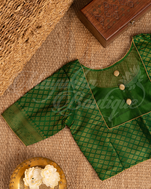 Banarasi Soft Silk Maroon Saree With Stitched Blouse In Size 38-44 mayukhasarees