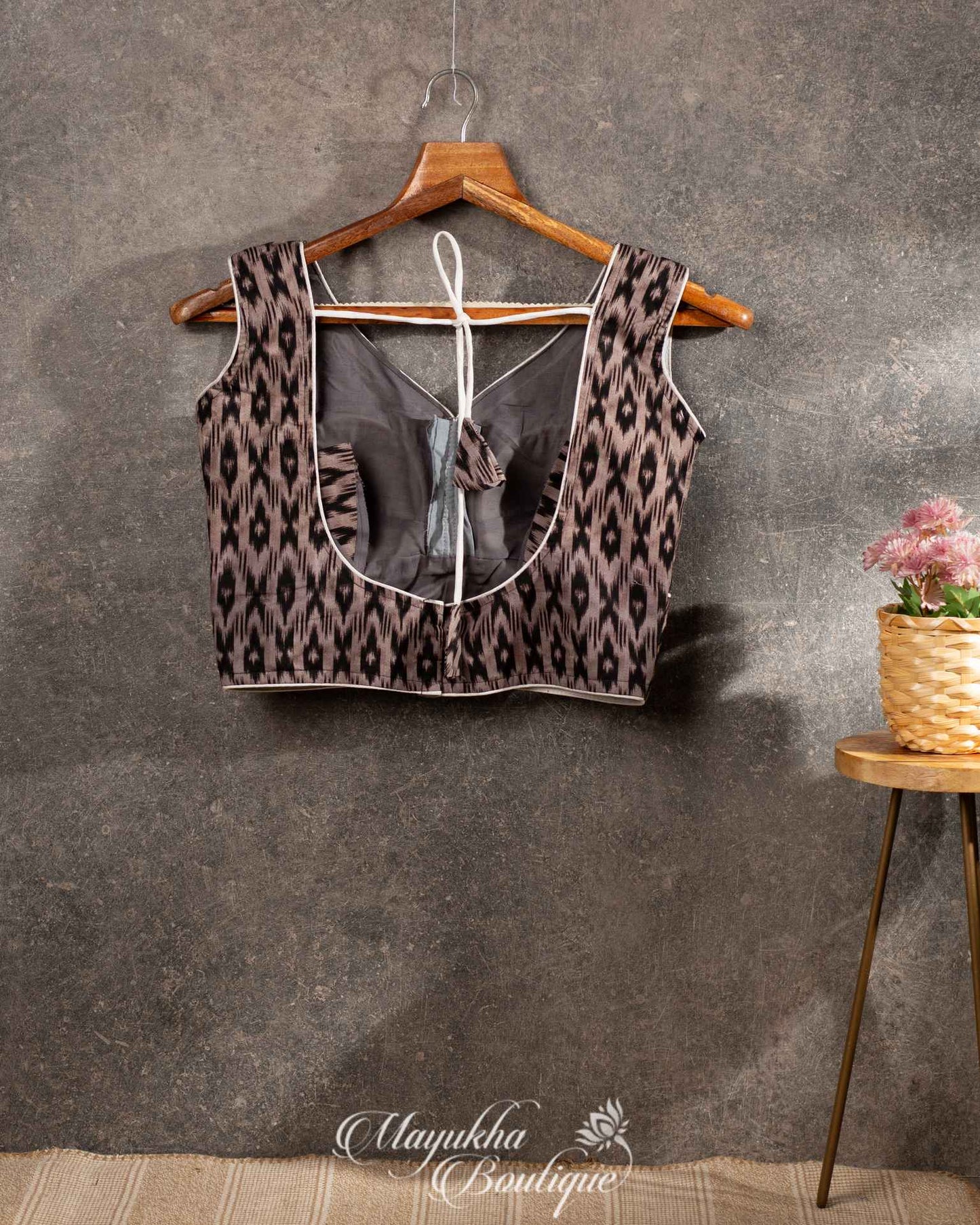 Beautiful Beige Cambic Cotton Blouse mayukhasarees