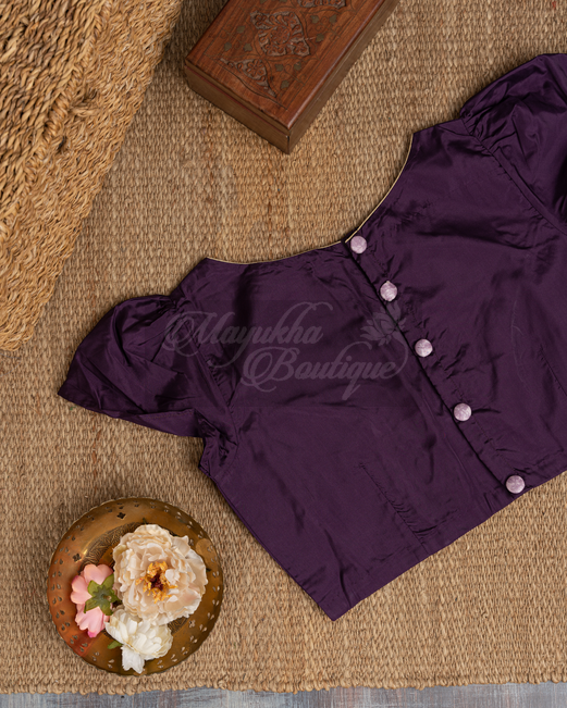 Chanderi Block Prints Lavender mayukhasarees