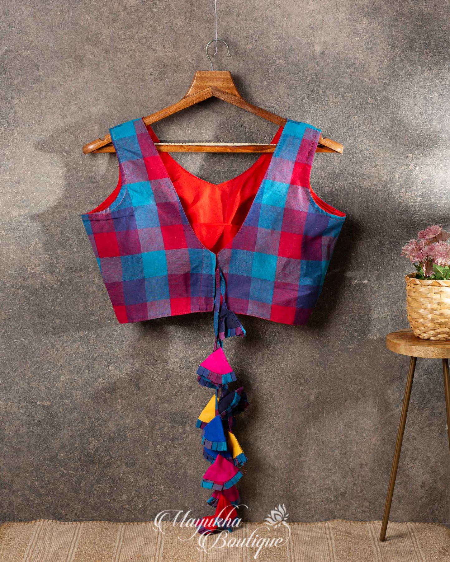 Colorful Bliss Cambic Cotton Blouse mayukhasarees