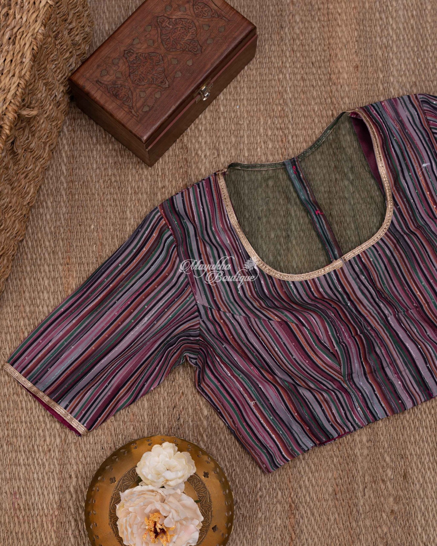 Crush Silk Mauve Lavender Love Saree With Stitched Blouse In Size 38-44 mayukhasarees