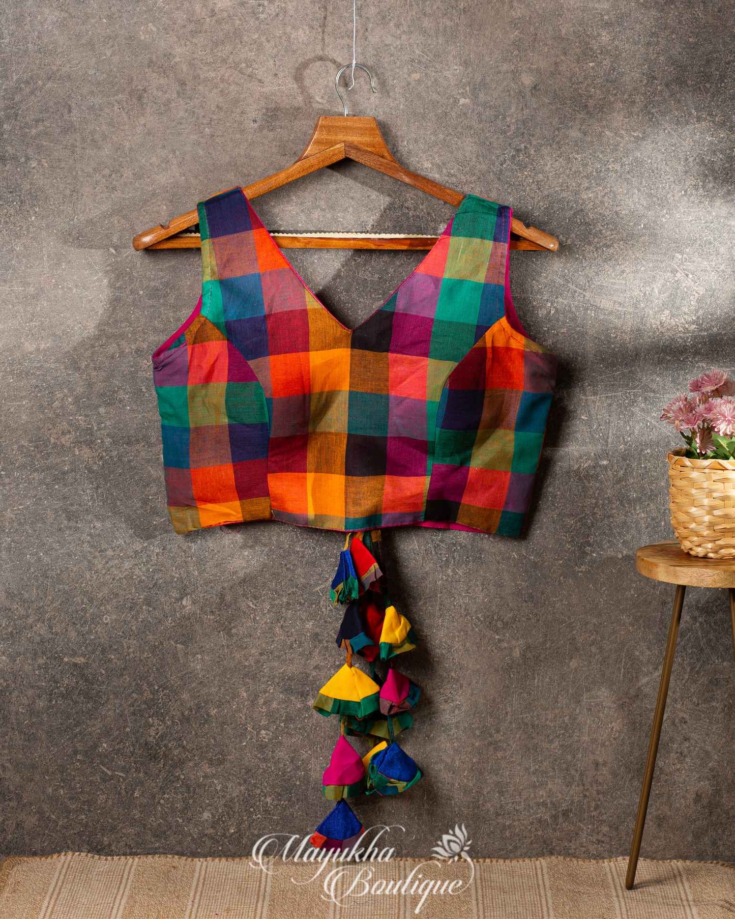 Dangling Colors Cambic Cotton Blouse mayukhasarees