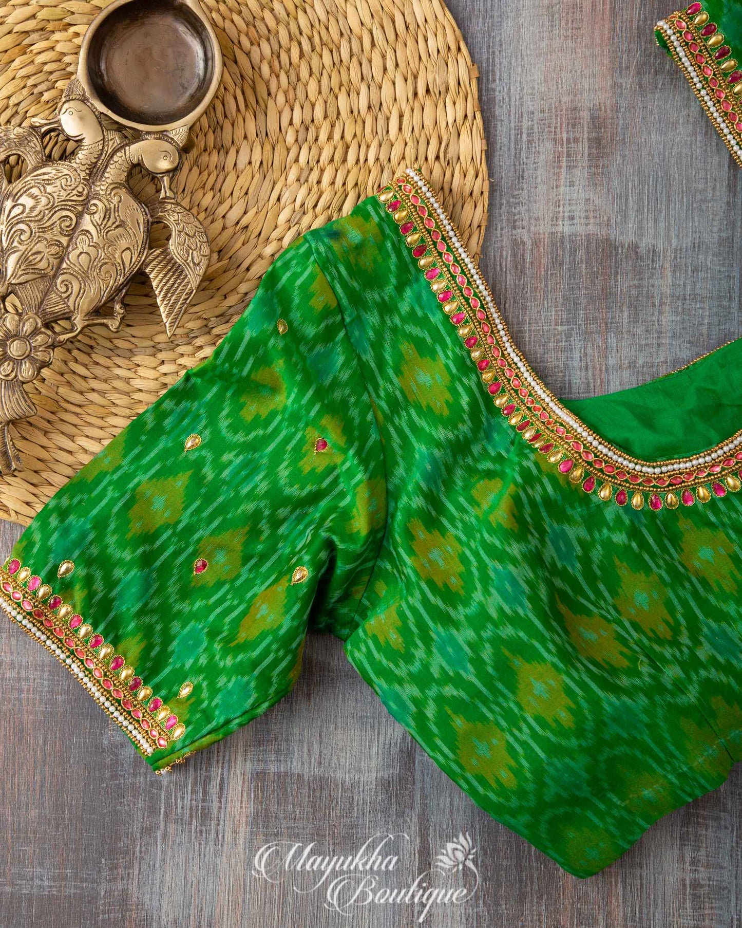 Enchantung Ikat Ikkat Sico Blouse mayukhasarees