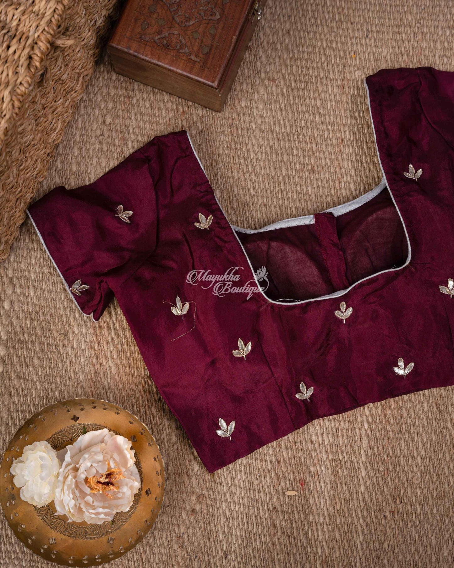 Munga Banarasi With Embroidery Mauve Pink Fantasy Saree With Stitched Blouse In Size 38-44 mayukhasarees