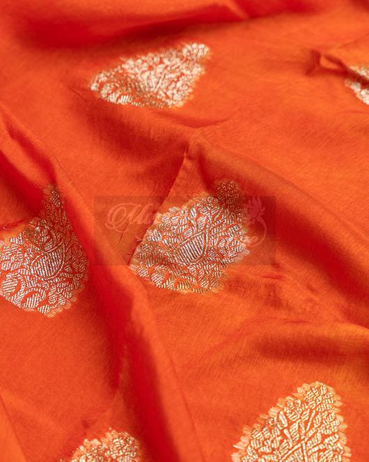 Orange Banarasi mayukhasarees