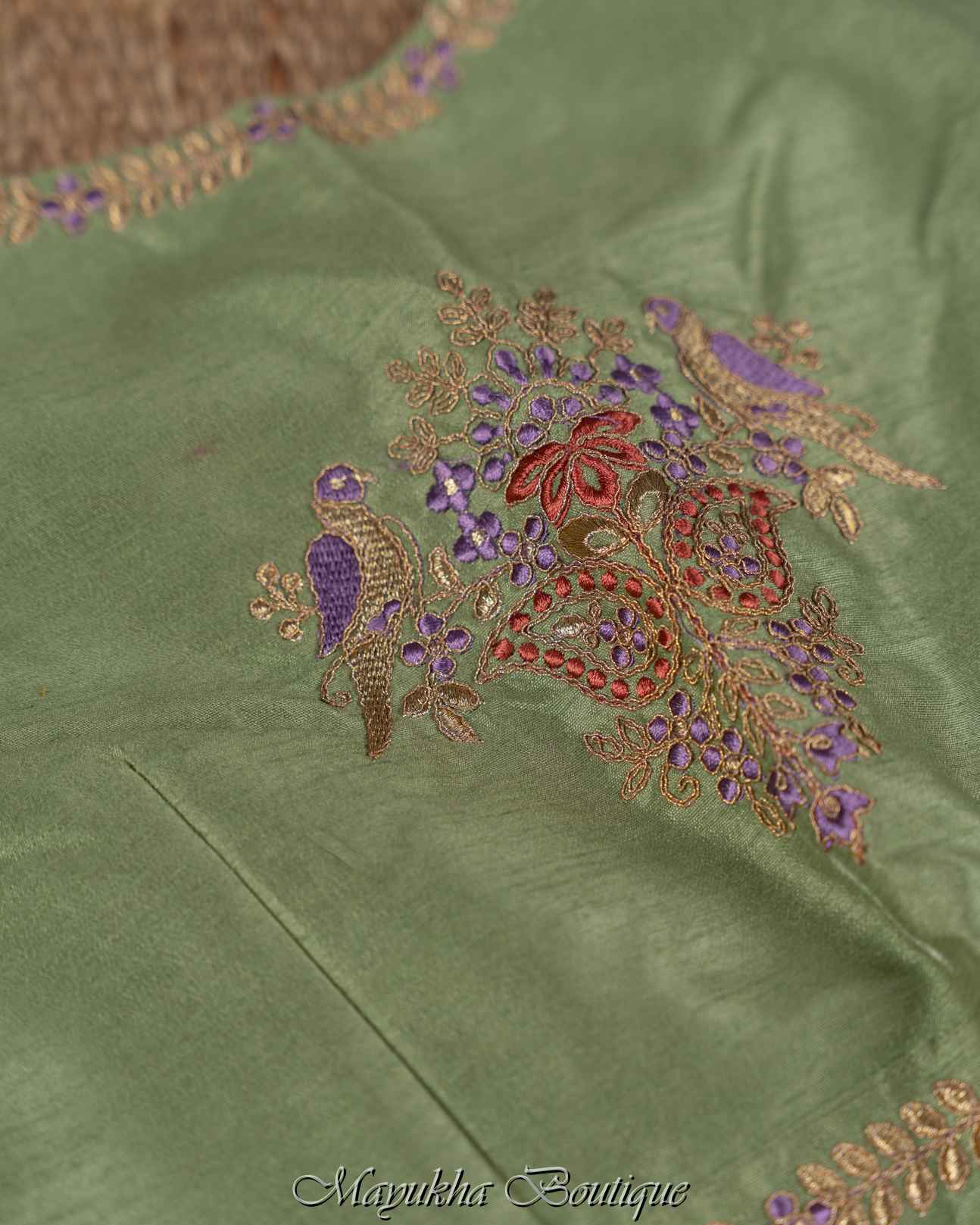 Organza Lavender Saree mayukhasarees