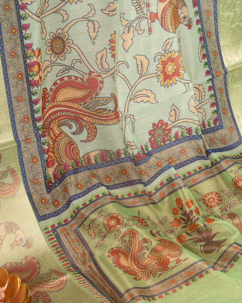Wine Viscose Gorgette with Banarasi Borders & Sequins Gorgette Blouse  | Blouse Size 38-44” | Free Shipping
