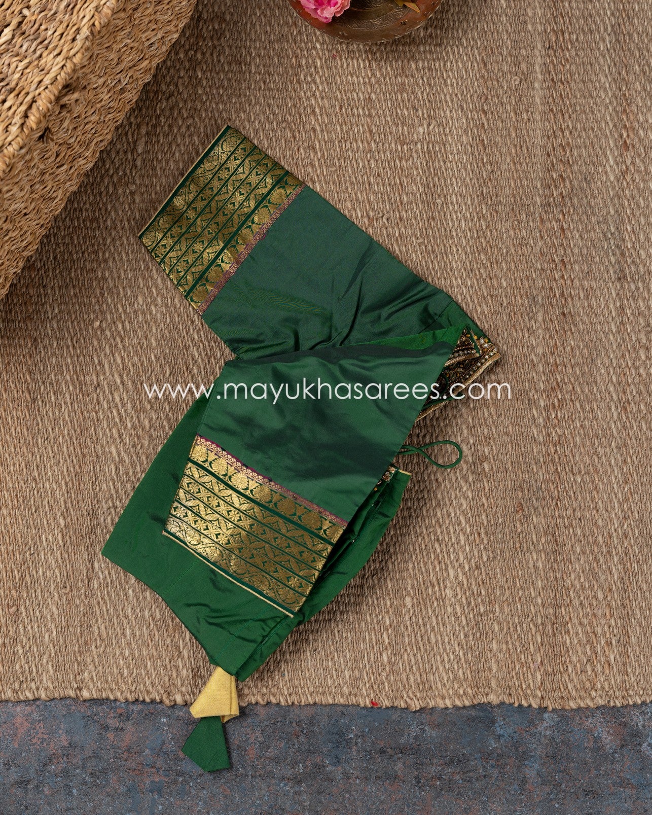 Mayukha Sarees Boutique: Mysore Silk Pure Crepe Floral Bliss