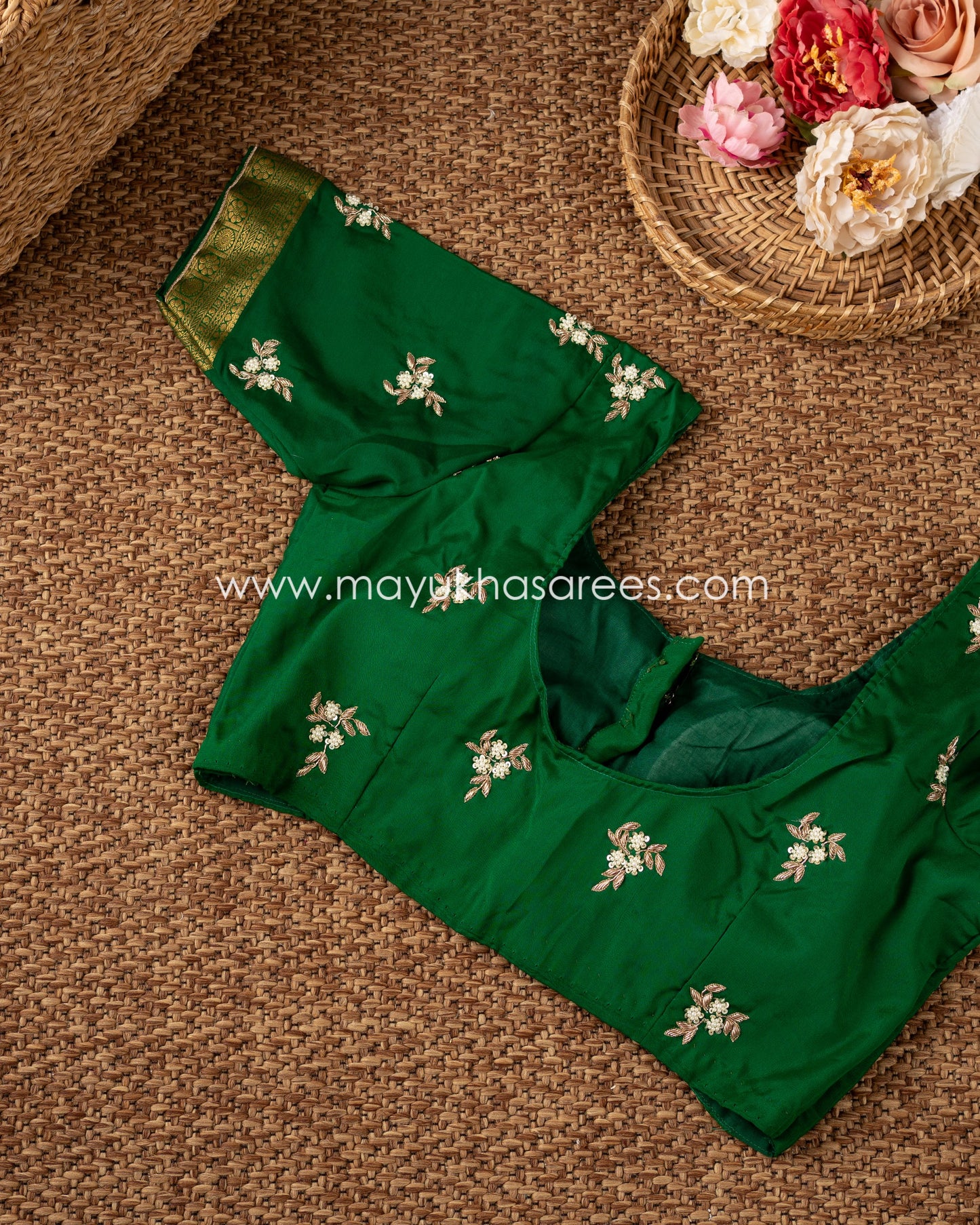 Serenity Silhouettes: Pure Mysore Silk Saree With Free Shipping!   And Stitched Blouse In Size 38-46