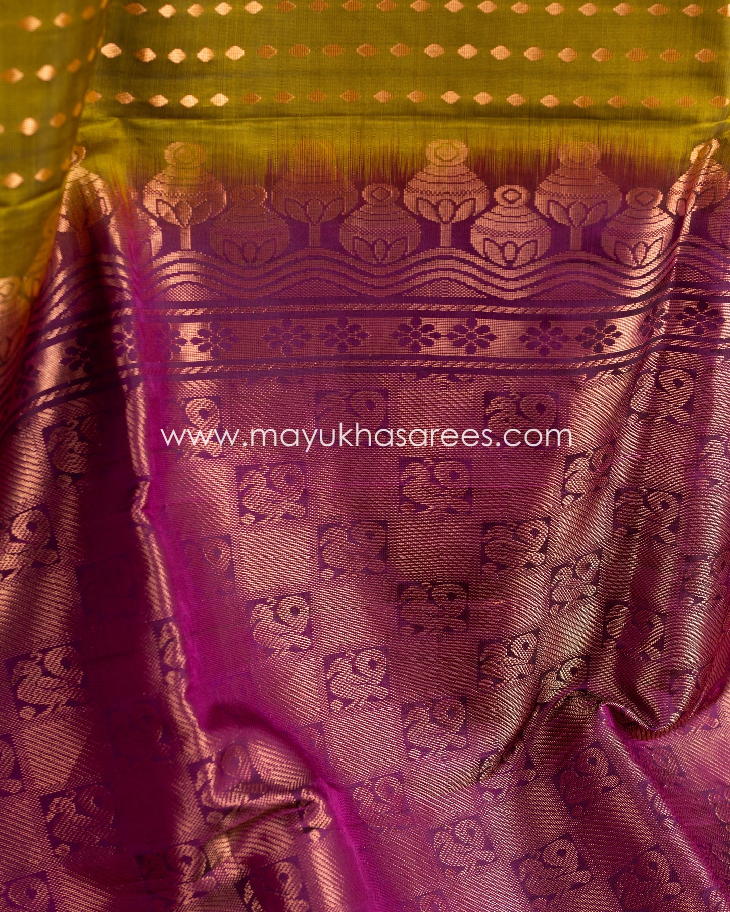 Royal Elegance: Kanchipuram 1000 Butties Saree With Handworked Blouse, Free Shipping!  And Stitched Blouse In Size 38-44