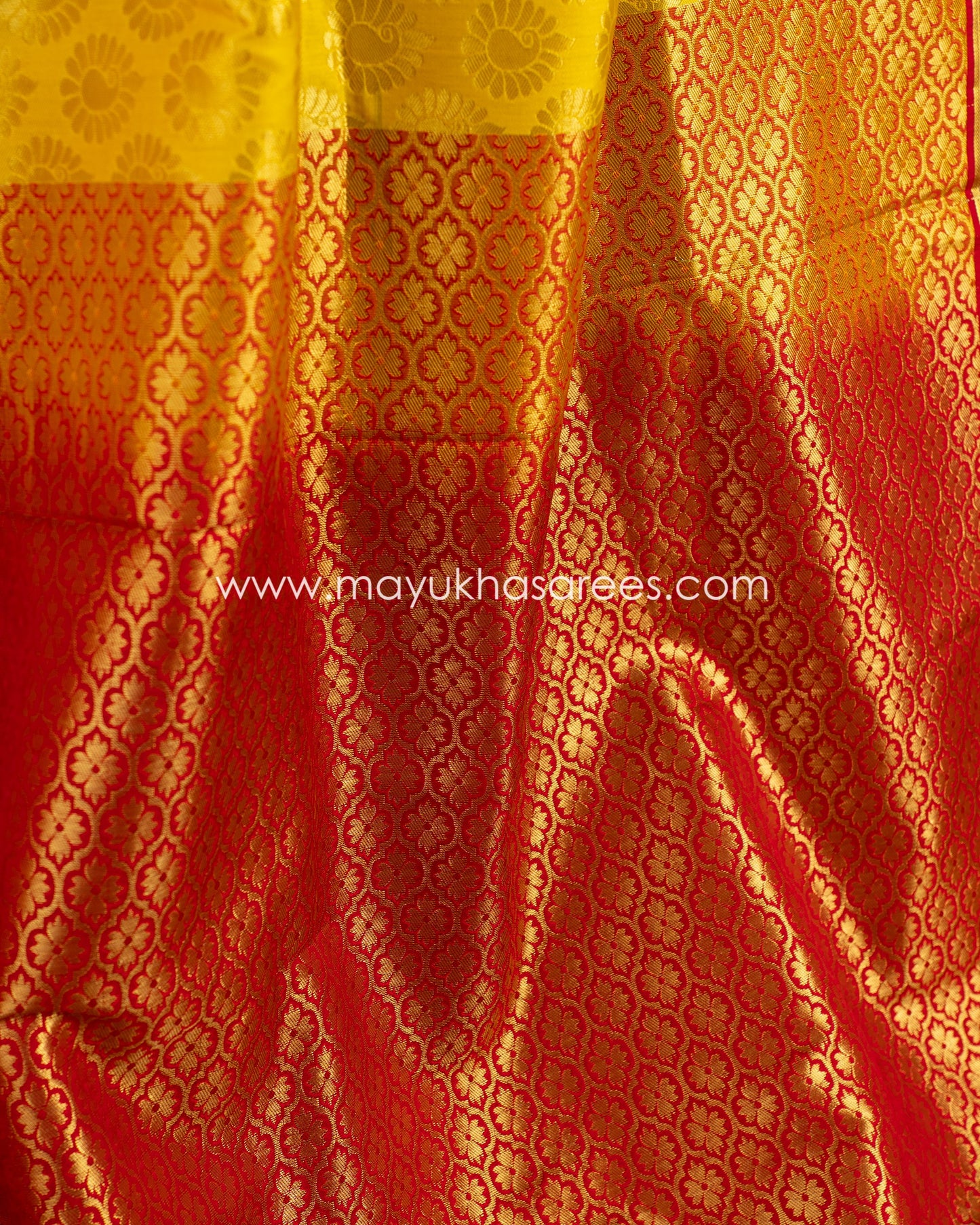 Saffron Dreams: Powerloom Kanchipuram Saree With Brocade Weaving, Free Shipping!  And Stitched Blouse In Size 38-50