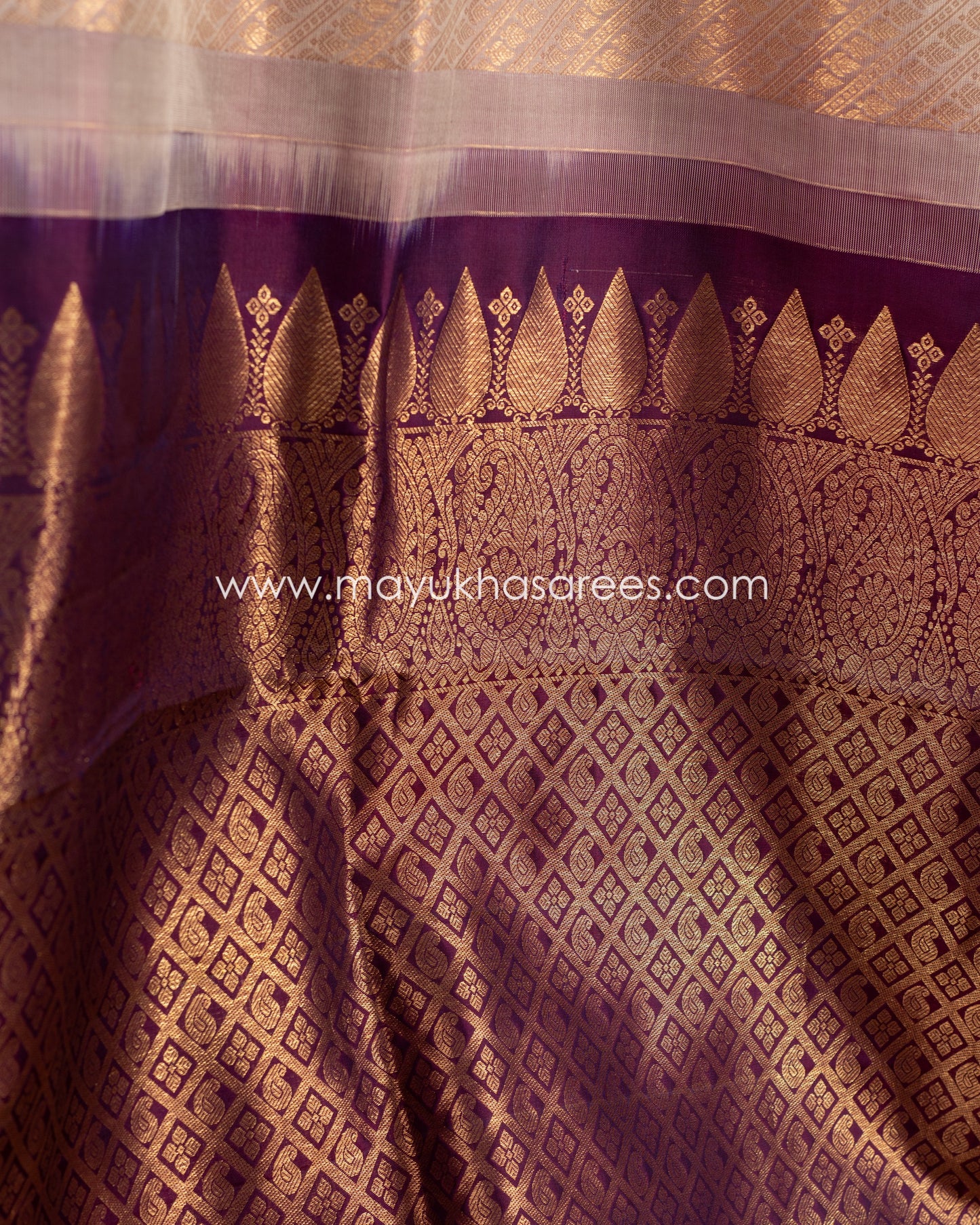 Royal Tapestry: Brocade Gadwal Weaving Saree, Free Shipping!   And Stitched Blouse In Size 38-52