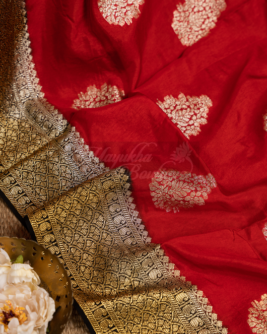 Banarasi Munga Butta Saree mayukhasarees