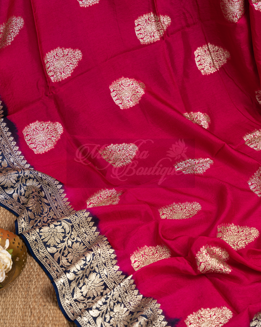 Banarasi Munga Pink Saree mayukhasarees