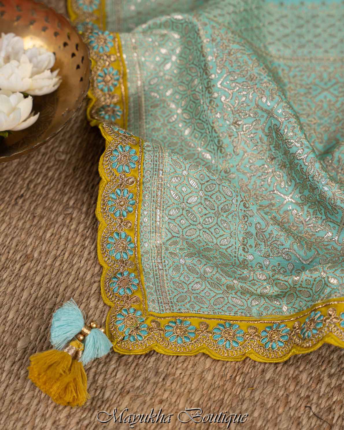 Blue Banarasi Silk Saree mayukhasarees