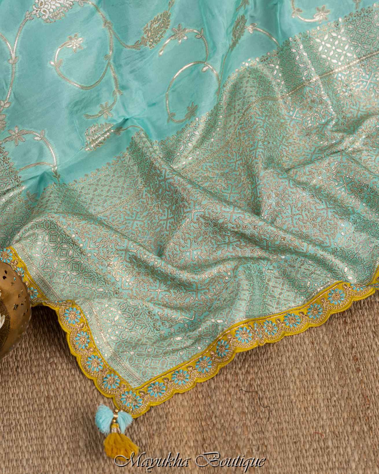 Blue Banarasi Silk Saree mayukhasarees