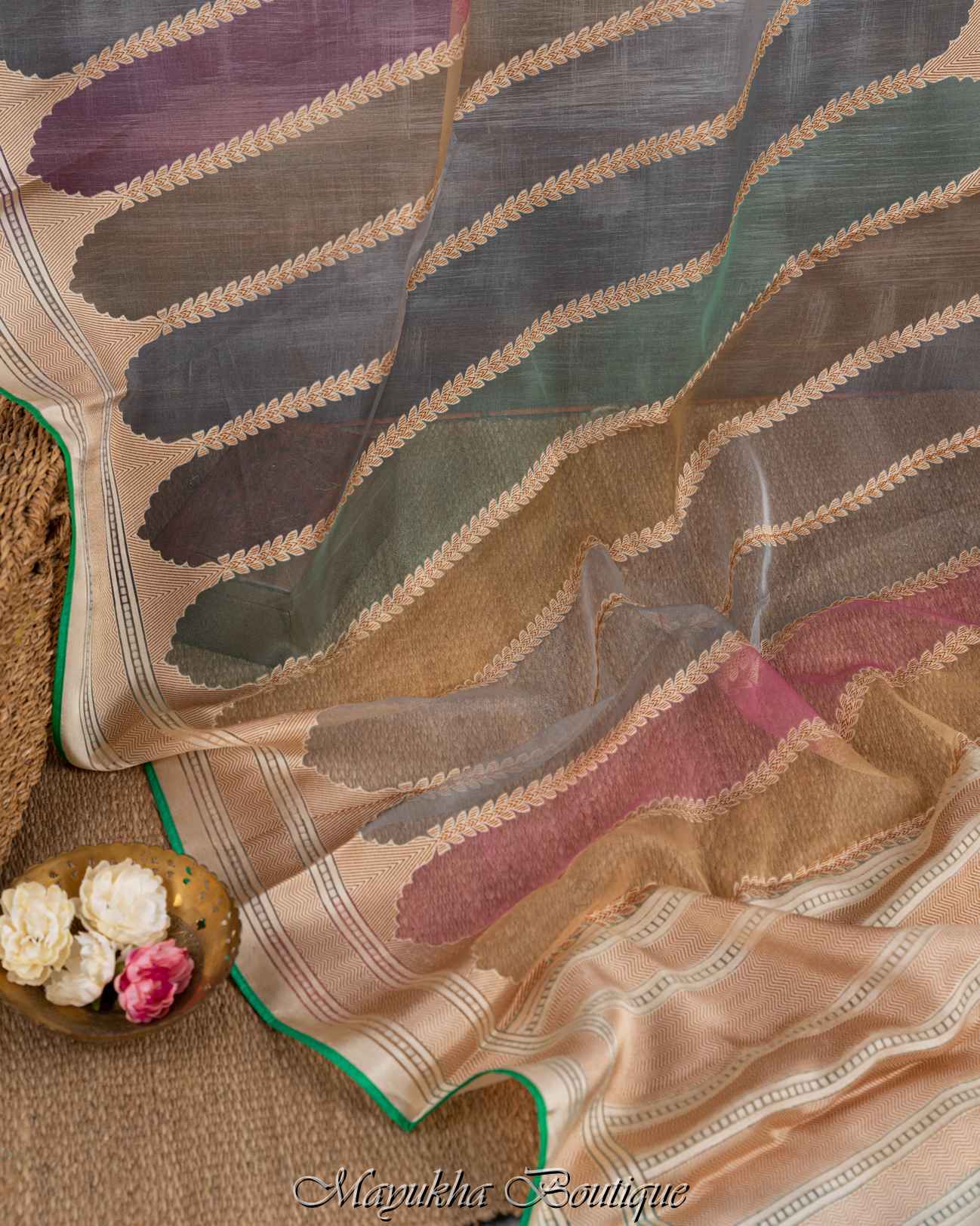 Multihued Organza Saree mayukhasarees