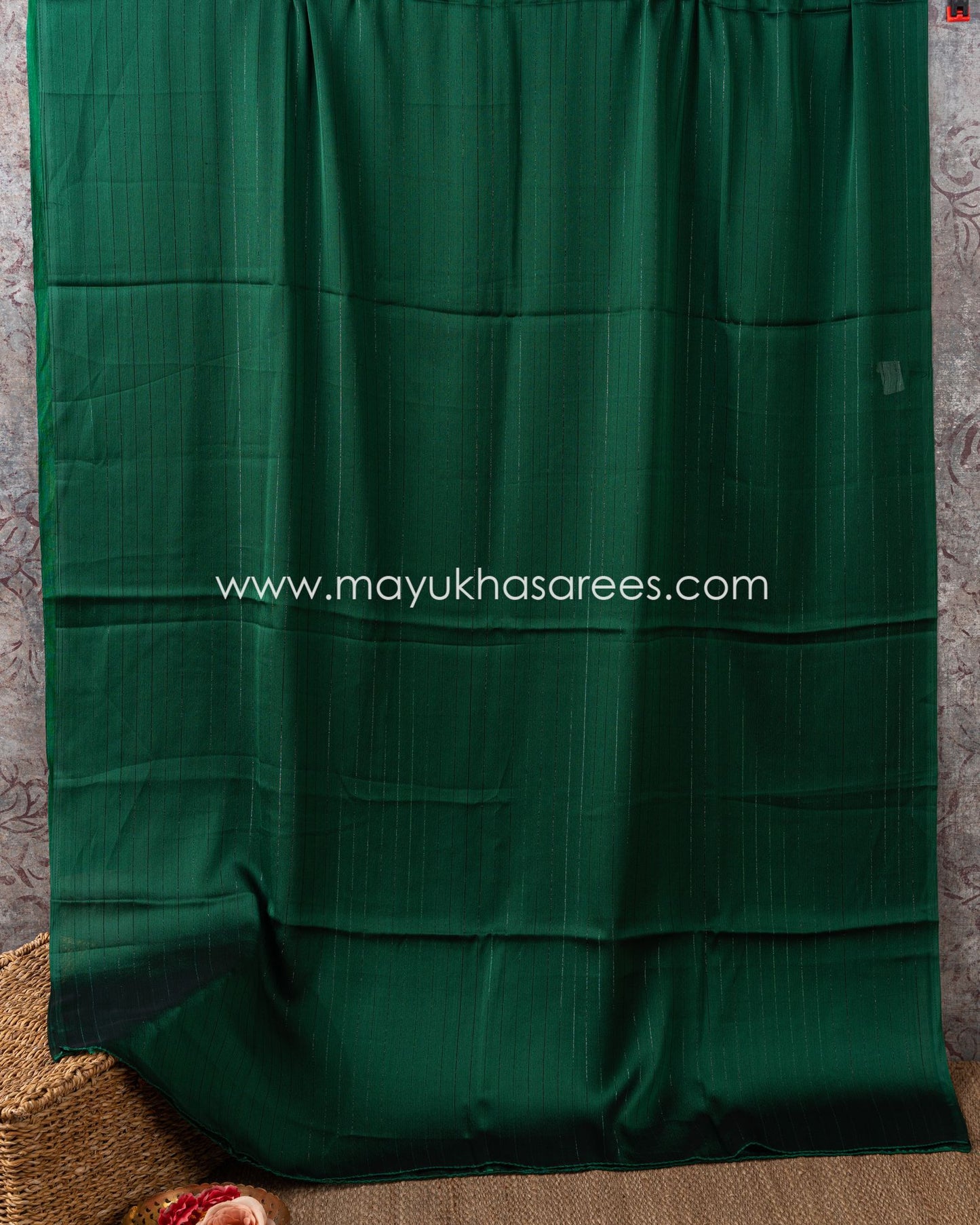 Emerald Bliss: Chiffon And Kalamkari Printed Silk Saree With Stitched Custom Blouse