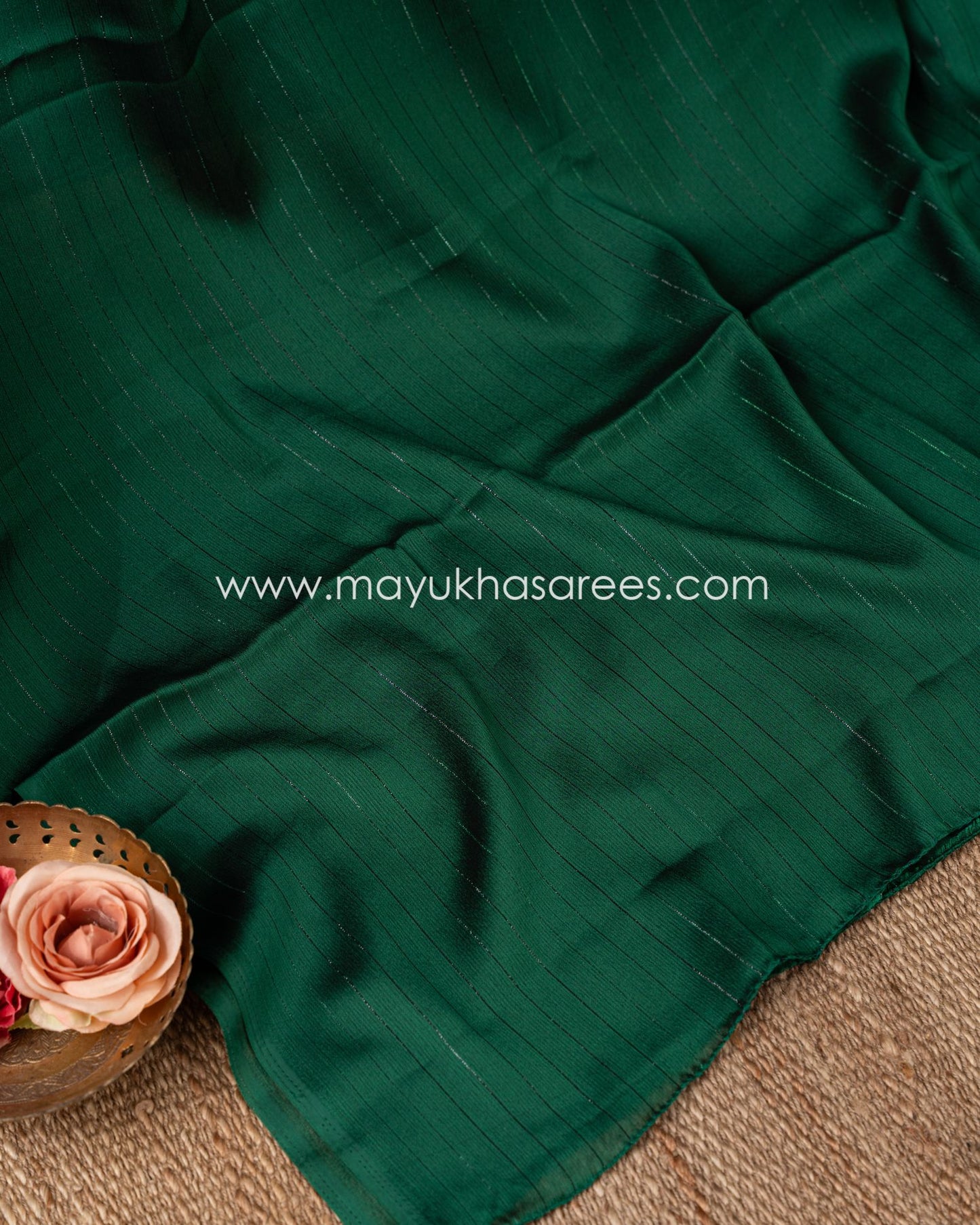 Emerald Bliss: Chiffon And Kalamkari Printed Silk Saree With Stitched Custom Blouse