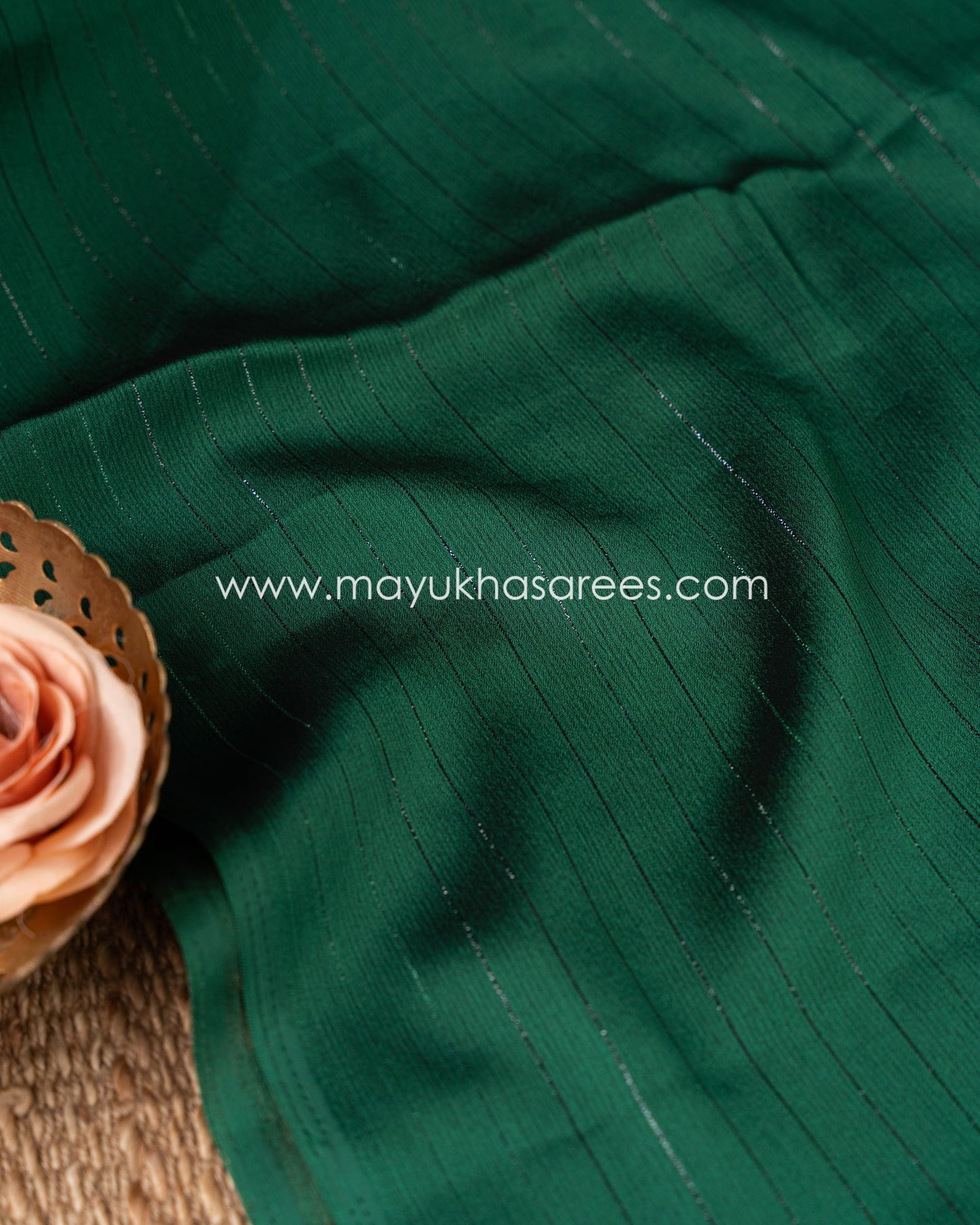 Emerald Bliss: Chiffon And Kalamkari Printed Silk Saree With Stitched Custom Blouse