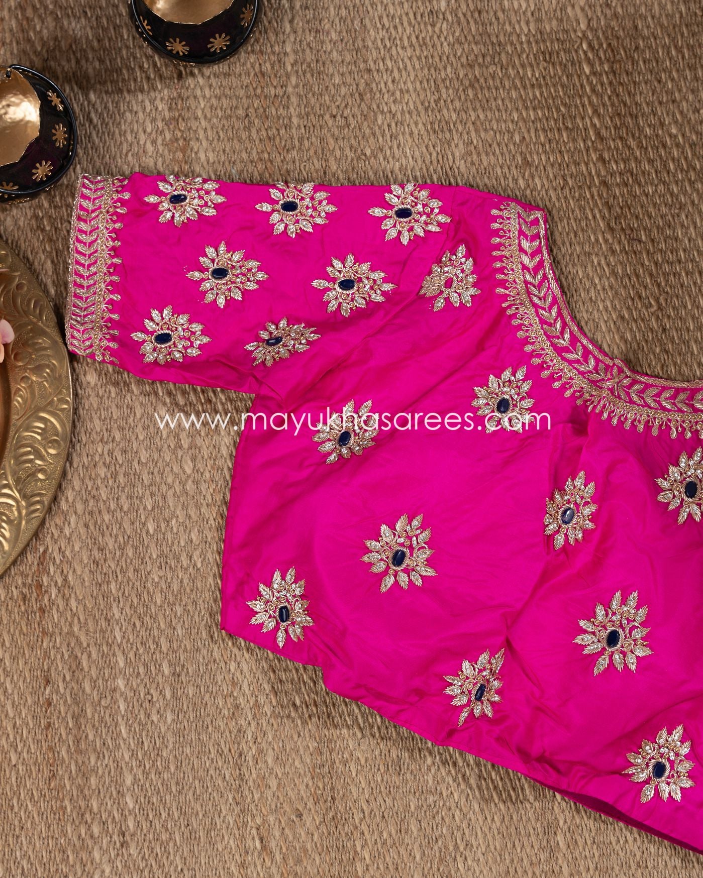 Peachy Patola Pure Silk: Stitched Custom Blouse Boutique For Mayukha Sarees