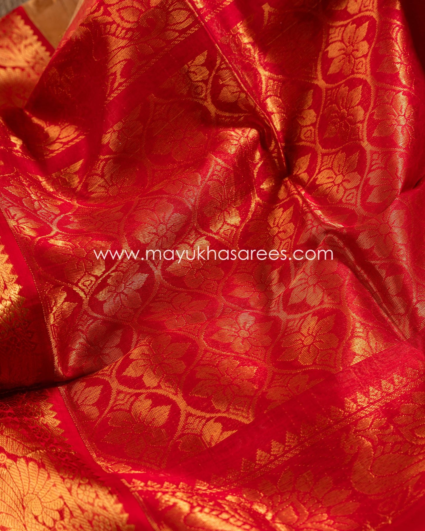 Silk Bliss: Beige And Red Kanchipuram Kuppadam Saree With Stitched Custom Blouse