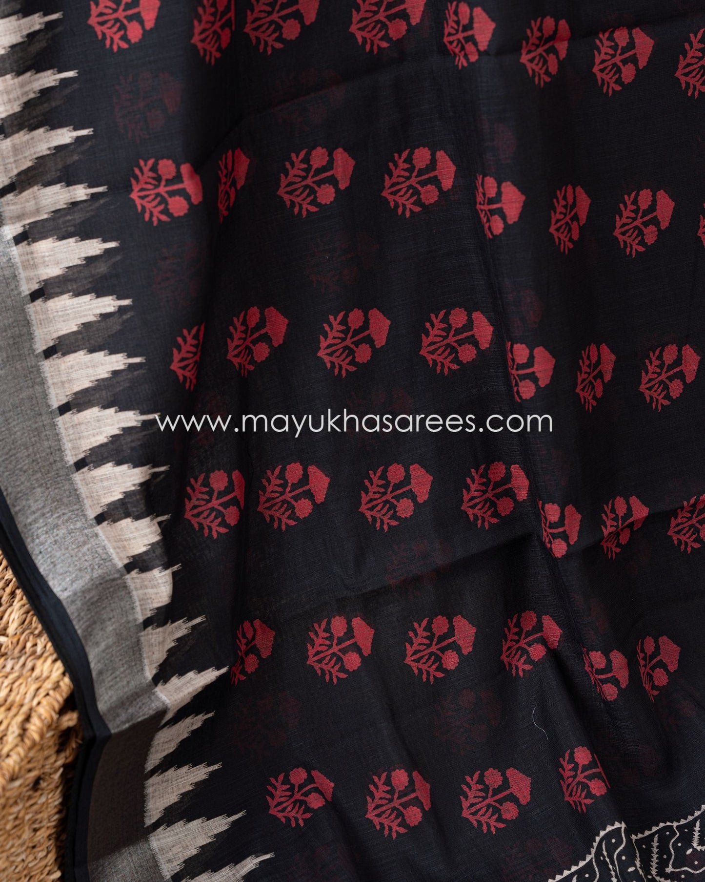 Silk And Lace Fusion: Black And White Chanderi Saree With Stitched Custom Blouse